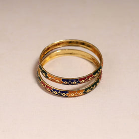 Handcrafted paka meenakari bangles (set of 2) 263