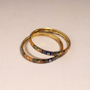 Handcrafted paka meenakari bangles (set of 2) 264