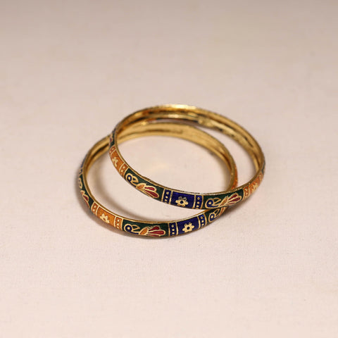 Handcrafted paka meenakari bangles (set of 2) 264