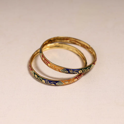 Handcrafted paka meenakari bangles (set of 2) 265