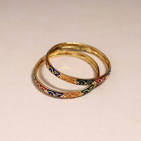 Handcrafted paka meenakari bangles (set of 2) 267