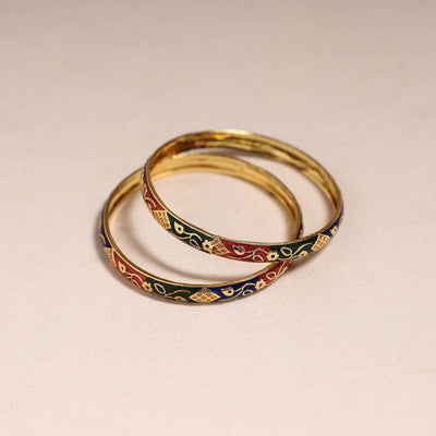 Handcrafted paka meenakari bangles (set of 2) 269