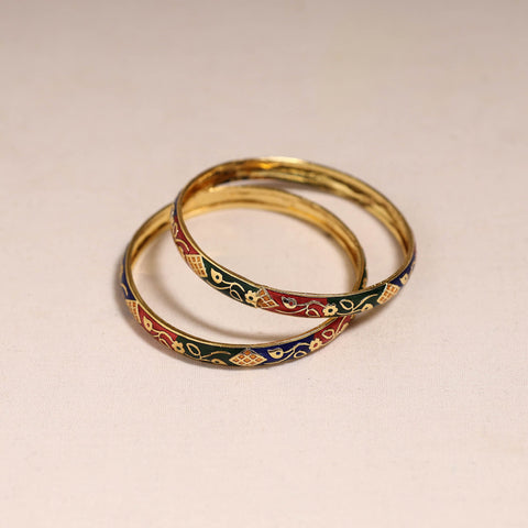Handcrafted paka meenakari bangles (set of 2) 269