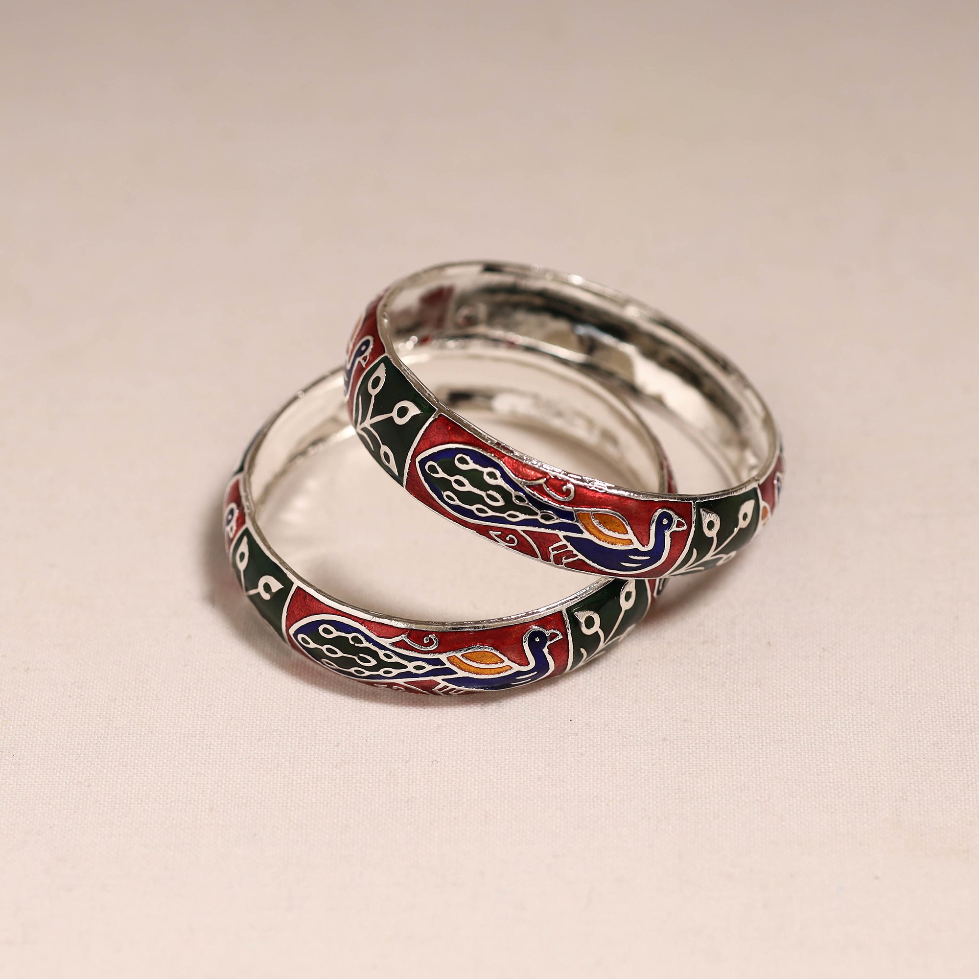 Handcrafted paka meenakari bangles (set of 2) 270