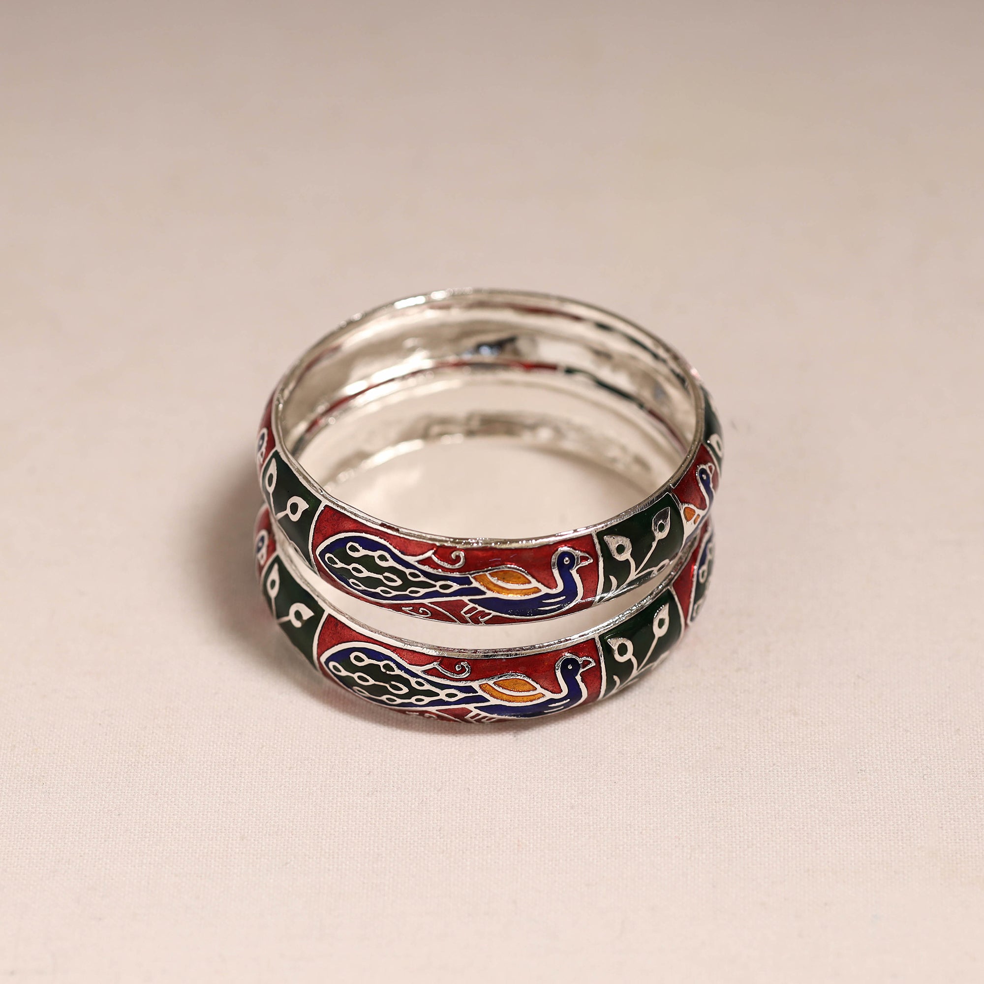 Handcrafted paka meenakari bangles (set of 2) 270