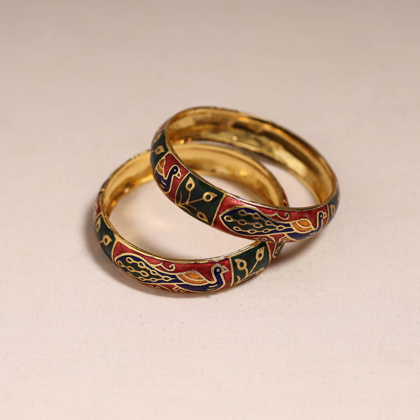 Handcrafted paka meenakari bangles (set of 2) 271