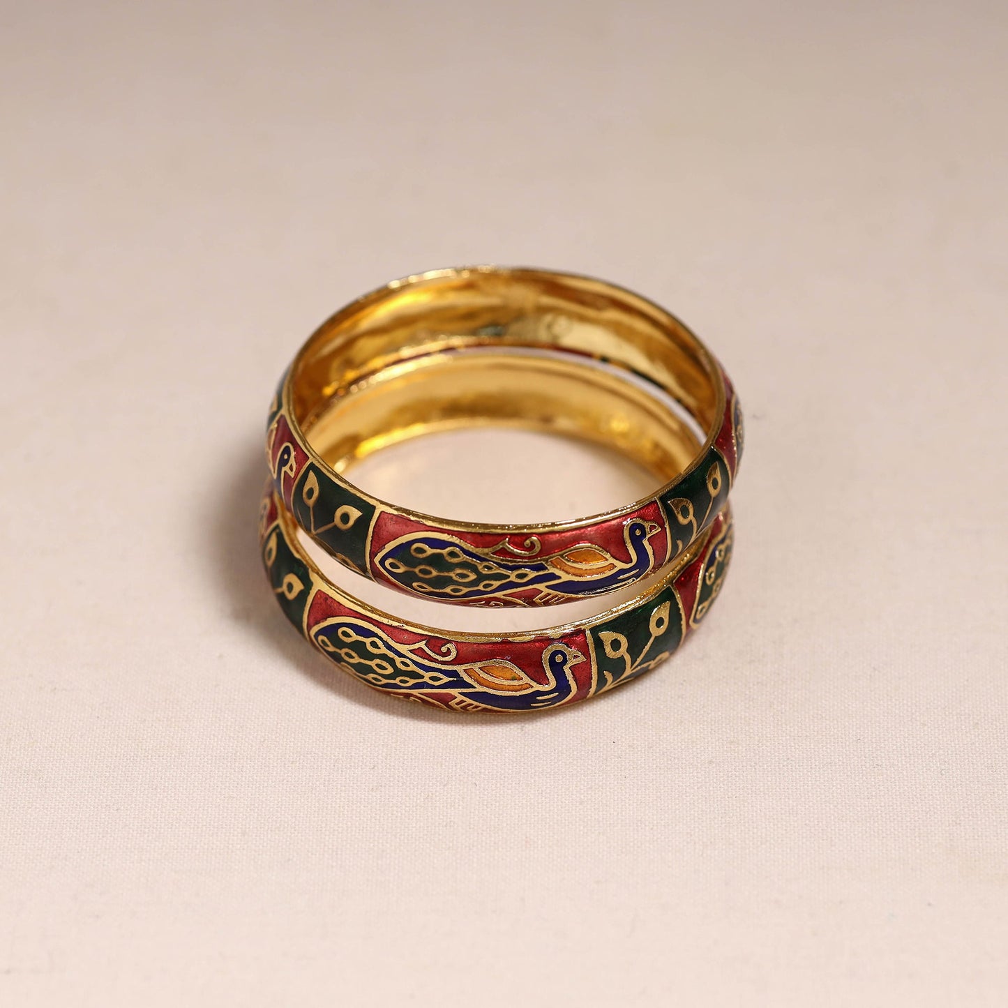 Handcrafted paka meenakari bangles (set of 2) 271