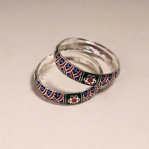 Handcrafted paka meenakari bangles (set of 2) 272