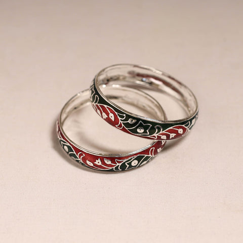 Handcrafted paka meenakari bangles (set of 2) 273