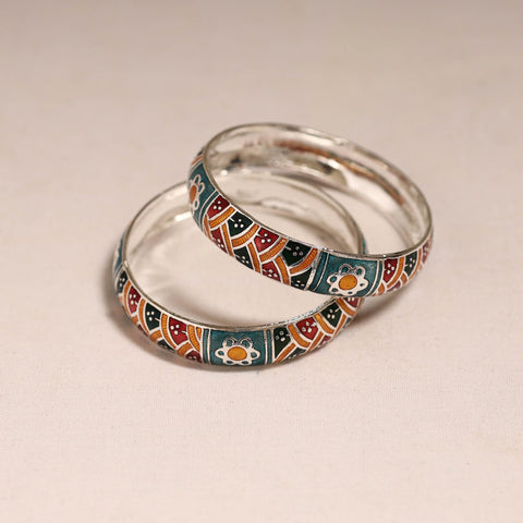 Handcrafted paka meenakari bangles (set of 2) 278