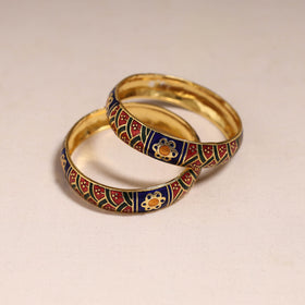 Handcrafted paka meenakari bangles (set of 2) 282