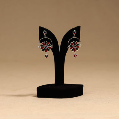 Handcrafted paka meenakari earrings 107