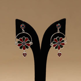 Handcrafted paka meenakari earrings 107