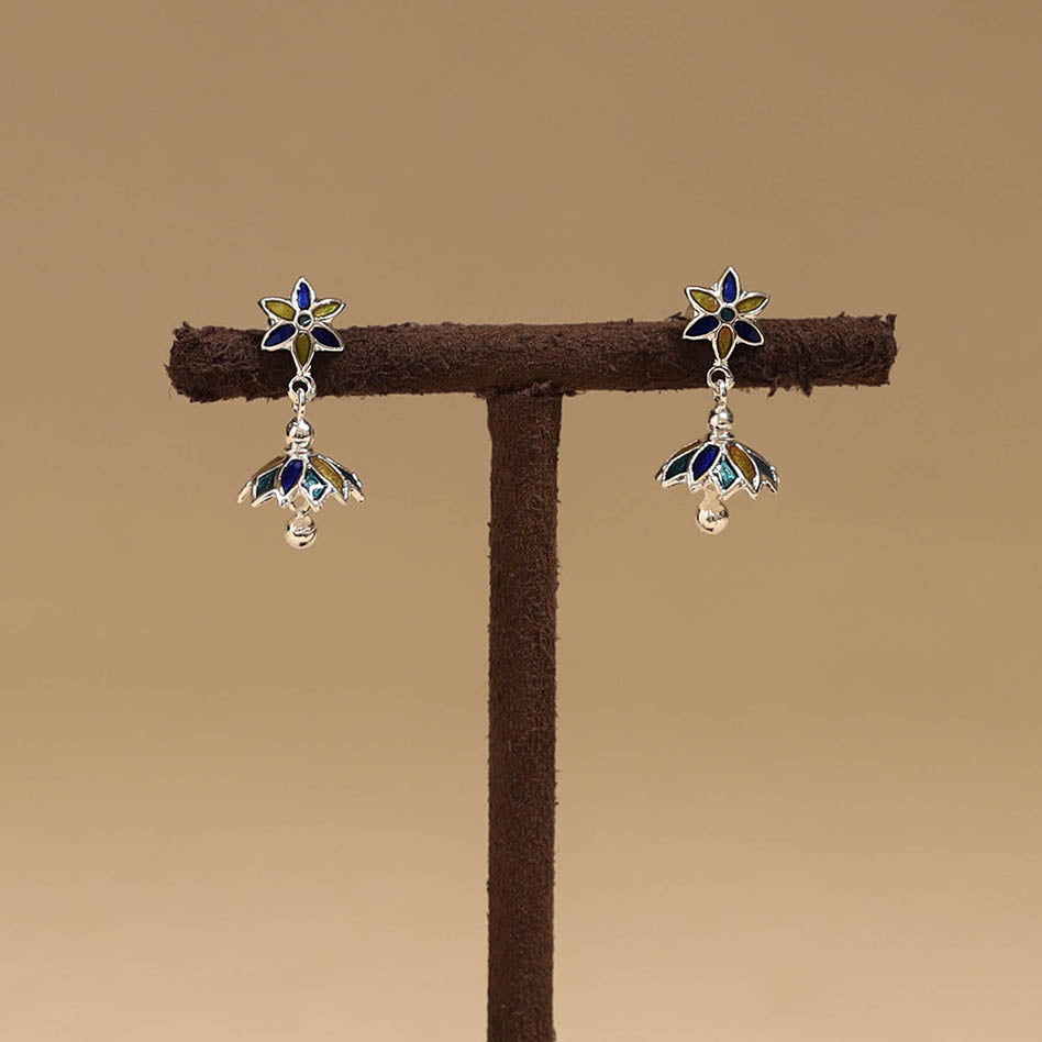 Handcrafted paka meenakari earrings 116