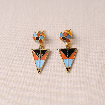Buy Handcrafted Paka Meenakari Earrings Online at iTokri.com