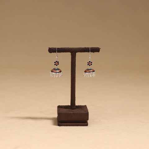 Handcrafted paka meenakari jhumki earrings 44