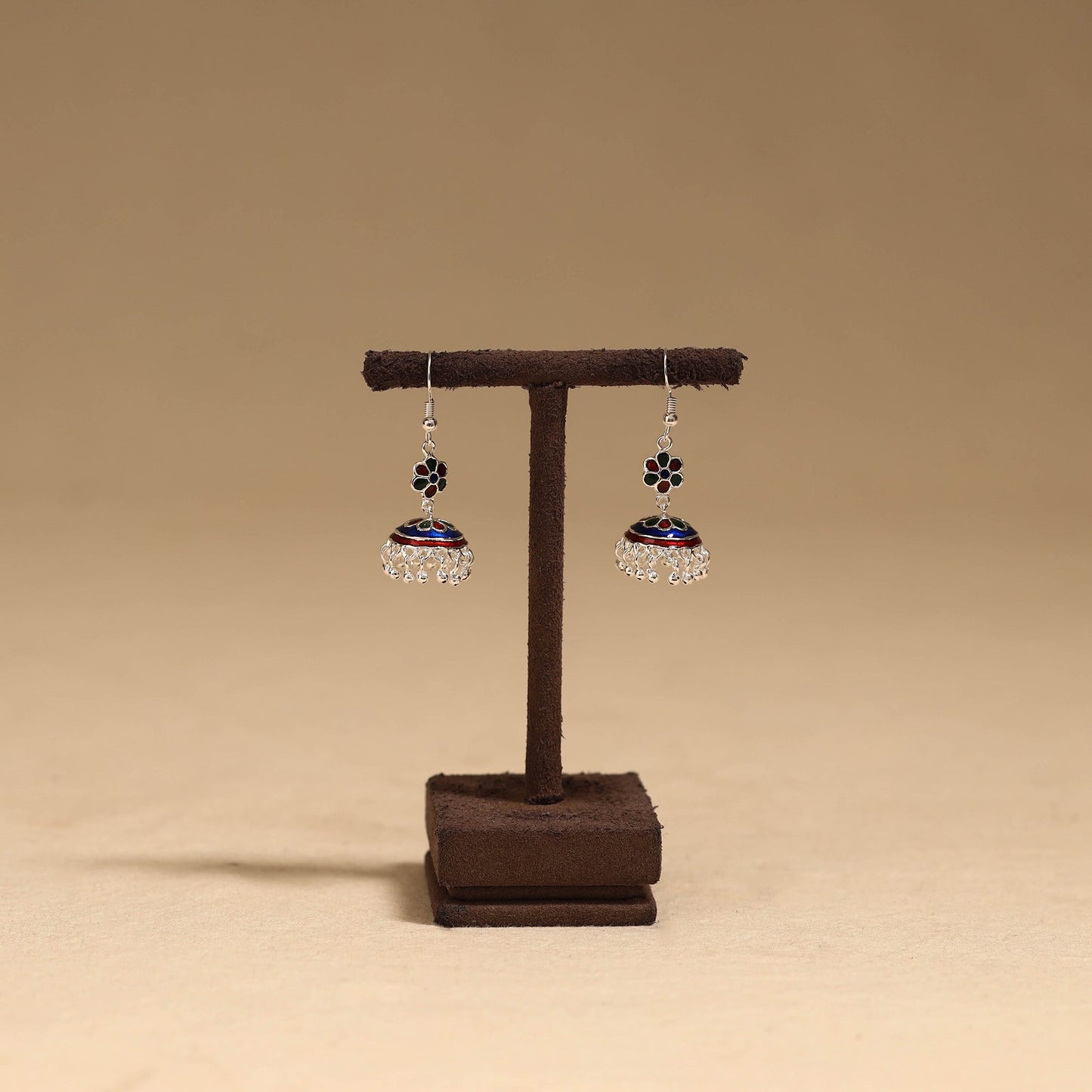 Handcrafted paka meenakari jhumki earrings 51