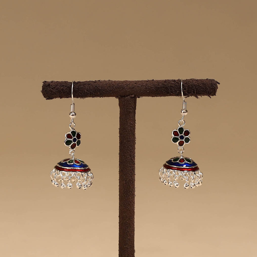Handcrafted paka meenakari jhumki earrings 51