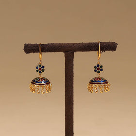 Handcrafted paka meenakari jhumki earrings 59