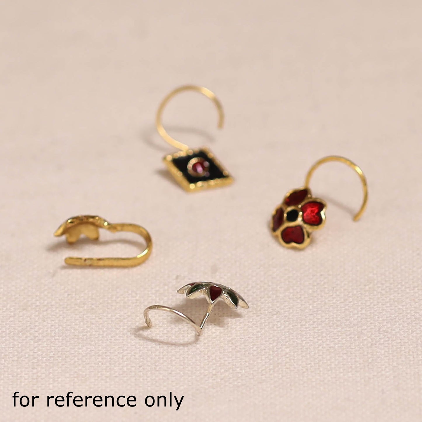 Handcrafted paka meenakari nosepin 149