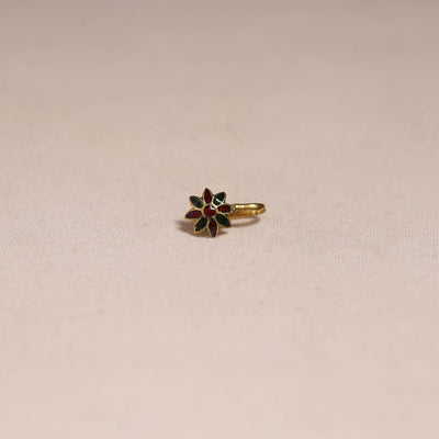 Handcrafted paka meenakari nosepin 165
