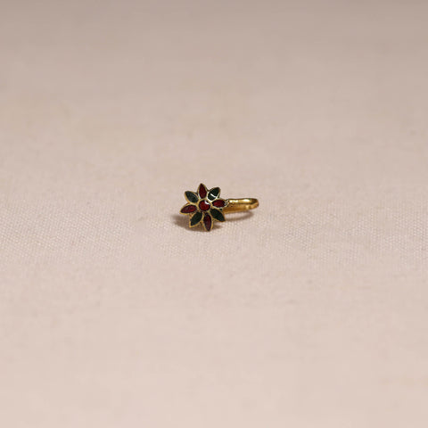 Handcrafted paka meenakari nosepin 165