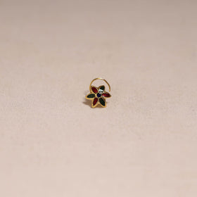 Handcrafted paka meenakari nosepin 184