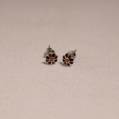 Handcrafted paka meenakari stud earrings 07
