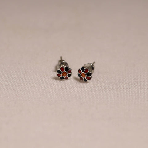 Handcrafted paka meenakari stud earrings 07