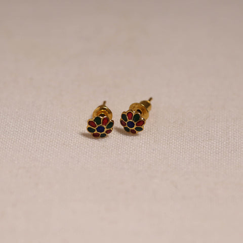 Handcrafted paka meenakari stud earrings 11