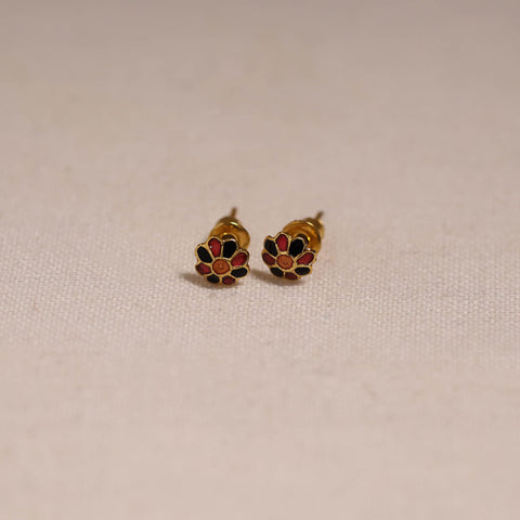 Handcrafted paka meenakari stud earrings 12