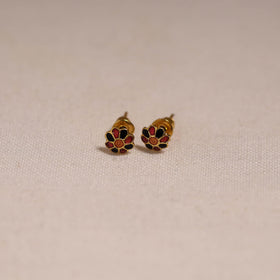 Handcrafted paka meenakari stud earrings 12