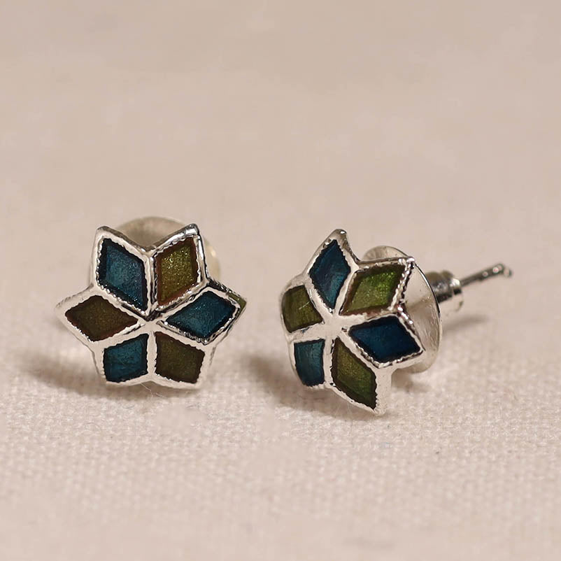 Handcrafted paka meenakari stud earrings 19