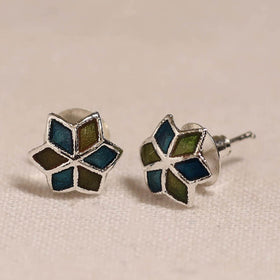 Handcrafted paka meenakari stud earrings 19