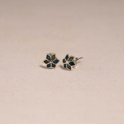 Handcrafted paka meenakari stud earrings 19
