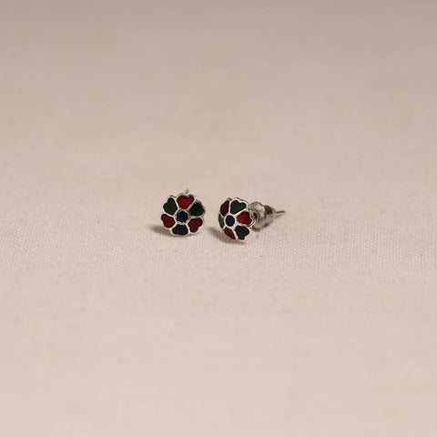 Handcrafted paka meenakari stud earrings 25