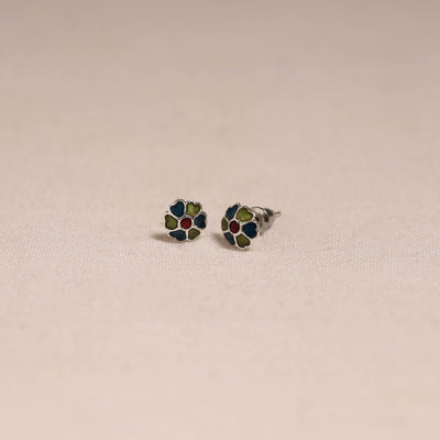 Handcrafted paka meenakari stud earrings 29