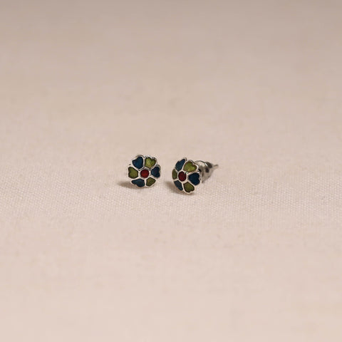 Handcrafted paka meenakari stud earrings 29