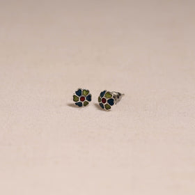 Handcrafted paka meenakari stud earrings 29