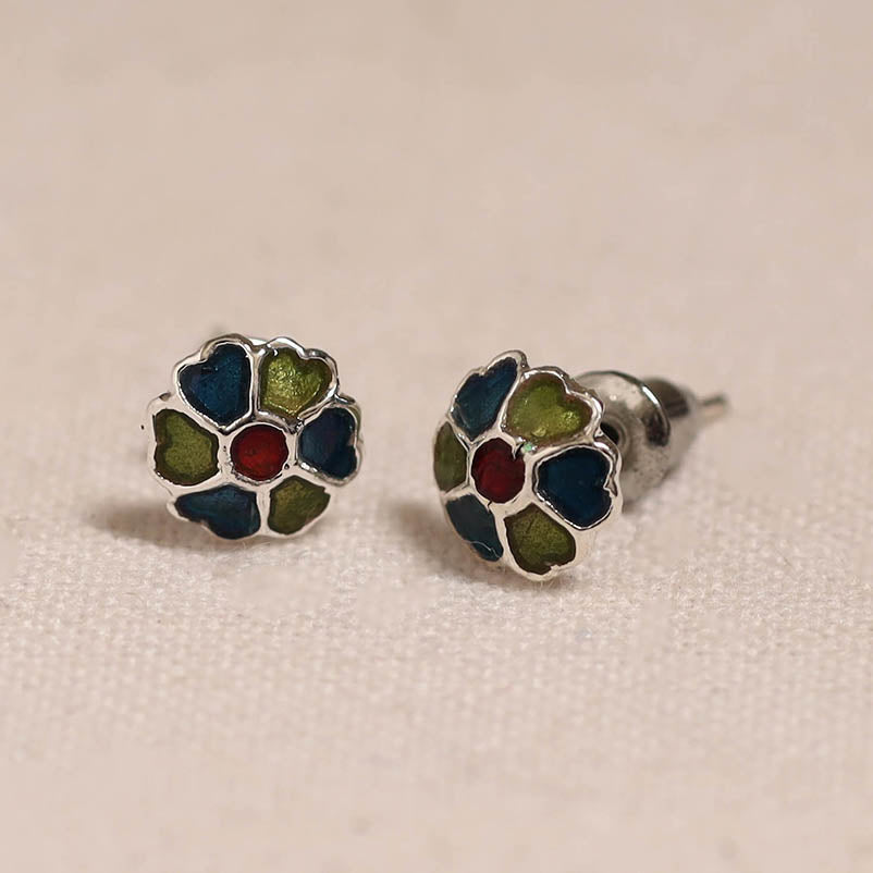 Handcrafted paka meenakari stud earrings 29