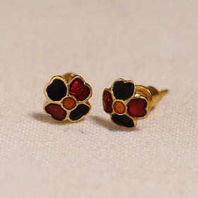 Handcrafted paka meenakari stud earrings 30