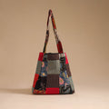 Multicolor - handcrafted patchwork cotton jhola bag 31