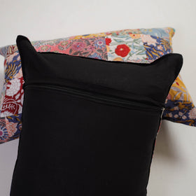 Multicolor Handcrafted Patchwork Cotton Pillow Cover (Set of 2)
