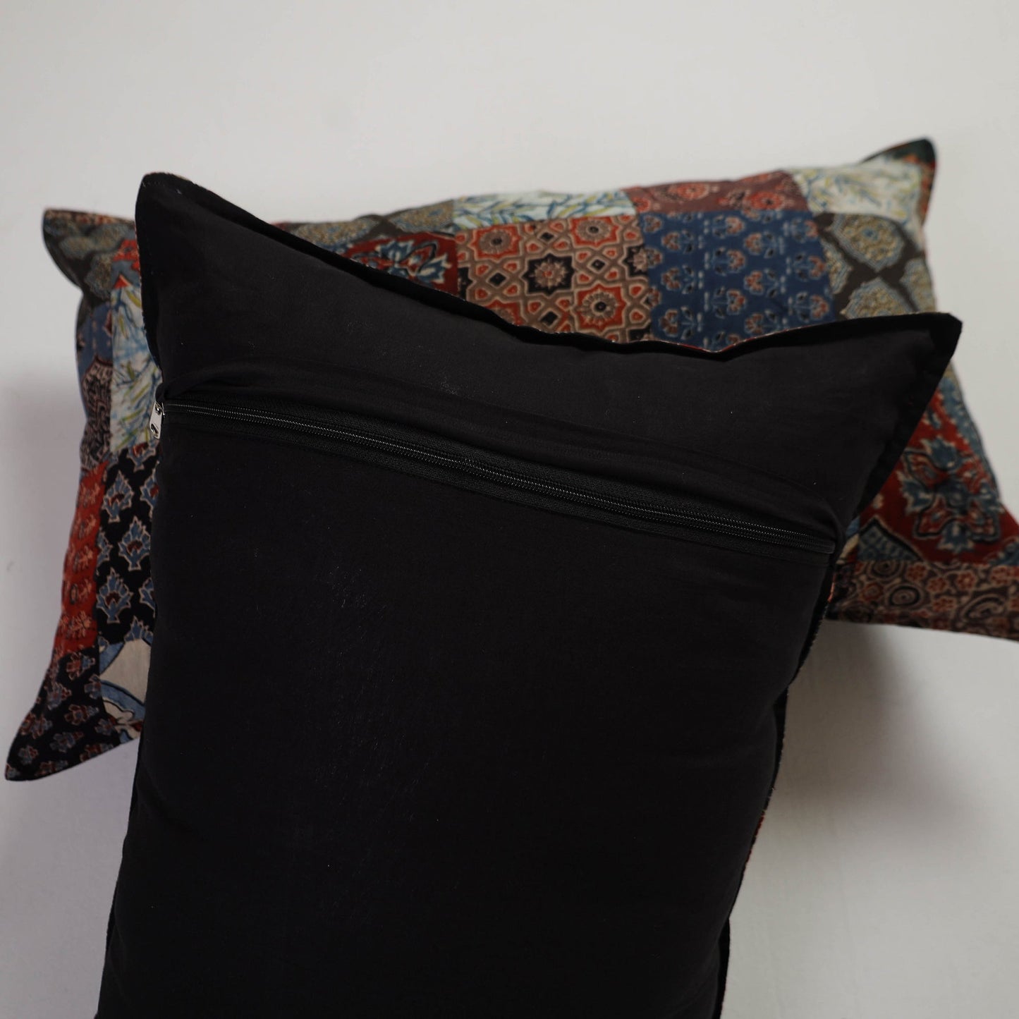 Multicolor Handcrafted Patchwork Cotton Pillow Cover (Set of 2)