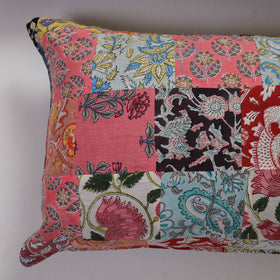 Multicolor Handcrafted Patchwork Cotton Pillow Cover (Set of 2)