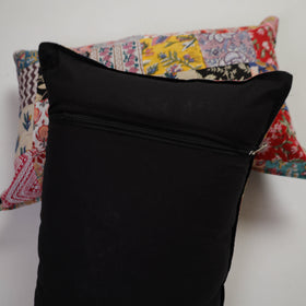 Multicolor Handcrafted Patchwork Cotton Pillow Cover (Set of 2)