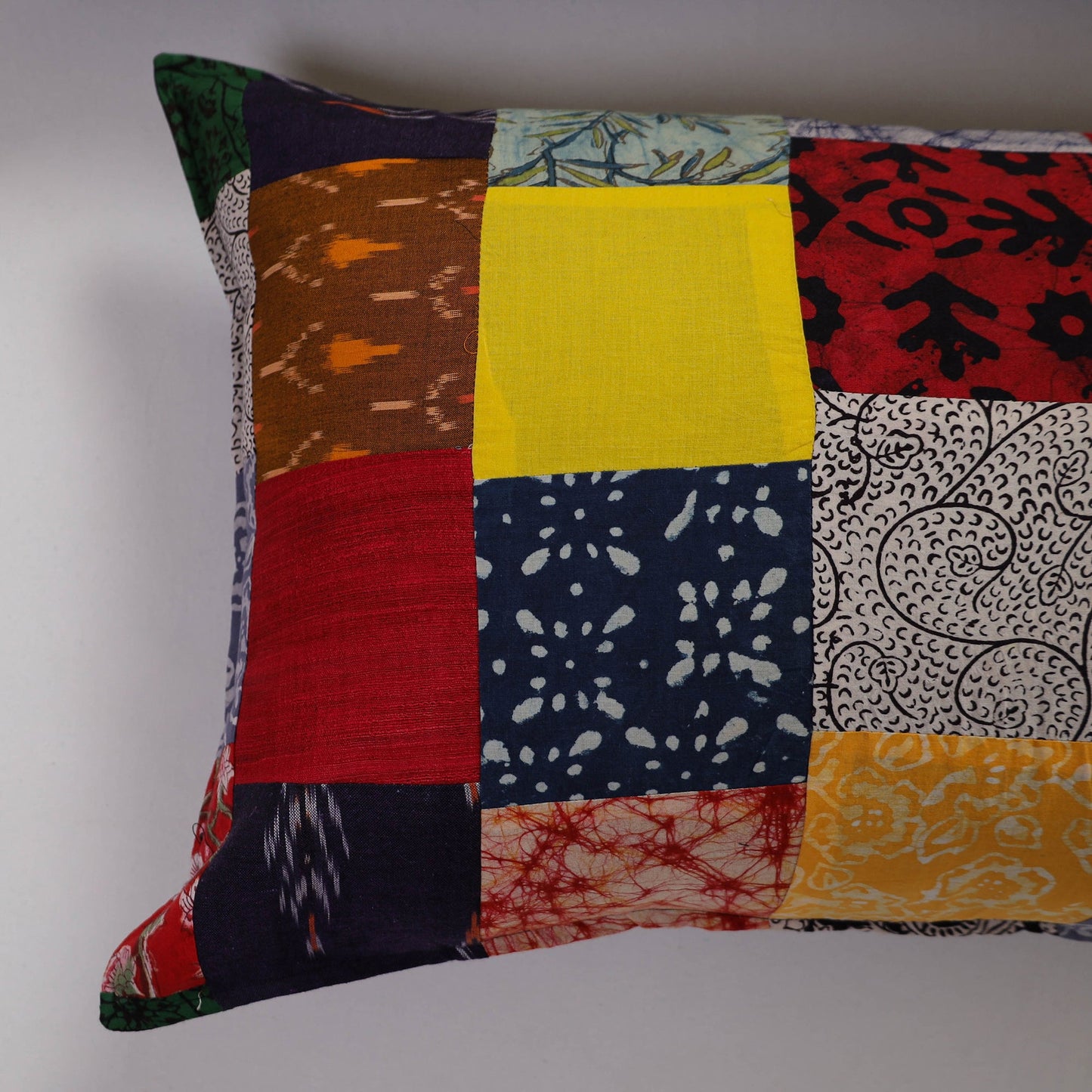 Multicolor Handcrafted Patchwork Cotton Pillow Cover (Set of 2)