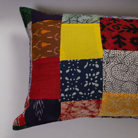 Multicolor Handcrafted Patchwork Cotton Pillow Cover (Set of 2)
