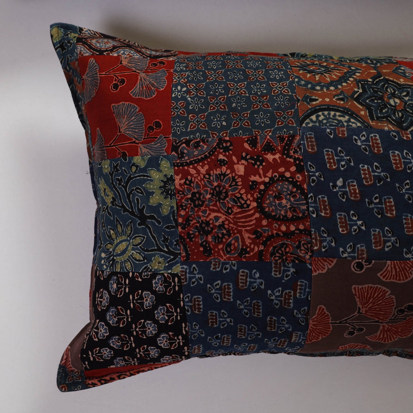 Multicolor Handcrafted Patchwork Cotton Pillow Cover (Set of 2)