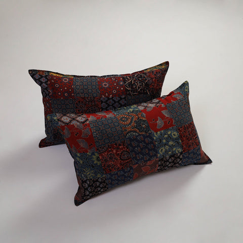 Multicolor Handcrafted Patchwork Cotton Pillow Cover (Set of 2)